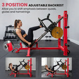 SPORTNOW Leg Press Machine with Wheels & Calf Block, 455kg Capacity – Adjustable Squat Machine for Home Gym