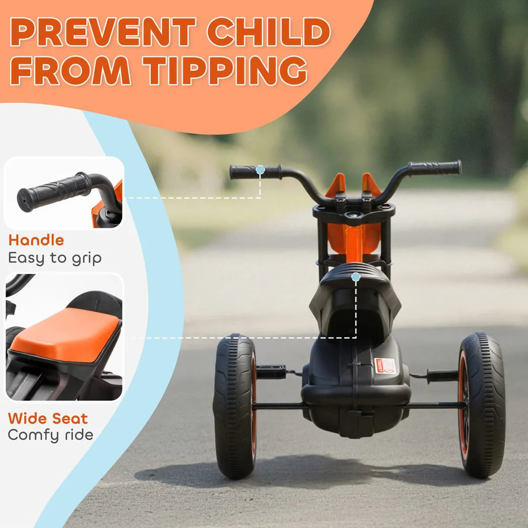 AIYAPLAY Kids Tricycle Baby Trike with Steel Frame – 3 Wheel Toddler Balance Bike for Indoor & Outdoor, Orange