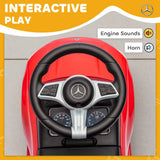 AIYAPLAY Official Mercedes-Benz Ride On Car, Foot to Floor Walker with Horn & Under-Seat Storage, Red