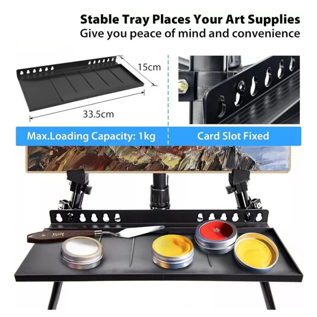 Adjustable Aluminium Art Easel Stand, 51–155cm Folding Tripod with Carry Bag – Painting & Display
