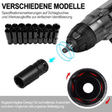 20-Piece Deep Impact Socket Set, 1/2 Inch Drive, Metric 8–32mm – High Carbon Steel with Storage Box
