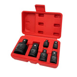 6 Piece Impact Socket Adapter and Reducer Set, 3/4", 1/2", 3/8" & 1/4" Drive – Chrome Molybdenum Alloy Converters