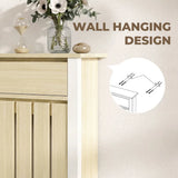 HOMCOM Rustic-Look Radiator Cover with Top Drawer, 93 x 88.5cm – Slimline Heater Guard, Oak