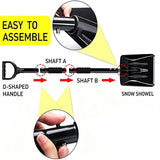 Ice and Snow Plow – Foldable, Removable Design with Extendable Telescopic Handle