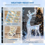 Outsunny Lighted Reindeer & Sleigh, 170 LEDs