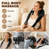 HOMCOM Cordless Neck Massager with Heat – 4D Shiatsu Deep Tissue Neck and Shoulder Massager for Car and Home