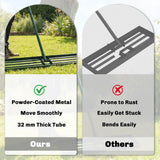 Outsunny Lawn Levelling Rake – 113 x 26cm Lawn Leveller Lute with 169cm Handle for Soil, Sand and Grass