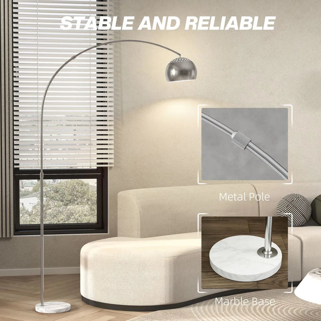 HOMCOM Arc Floor Lamp for Living Room