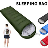 3-4 Season Single Sleeping Bag with Hood & Carry Bag – Rectangular Envelope Zip-Up Camping Bag for Adults & Kids