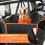 Waterproof Dog Car Seat Cover Hammock – Non-Slip Rear Seat Protector, 147 x 137cm, Black