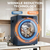 HOMCOM 5kg Compact Vented Tumble Dryer, 1000W with Anti-Crease Reverse Action and ECO Mode – Blue