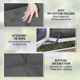 Outsunny 2 Seater Garden Bench and Swing Chair Cushion with Ties, 110 x 120cm, Black