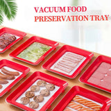 Stackable Reusable Food Storage Trays with Buckle Closure and Vacuum Seal, 4/6 Piece Set – Fridge Organiser