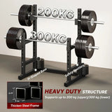SPORTNOW Adjustable Squat Rack with Plate Holders and Safety Spotters, 300kg Load – Home Gym