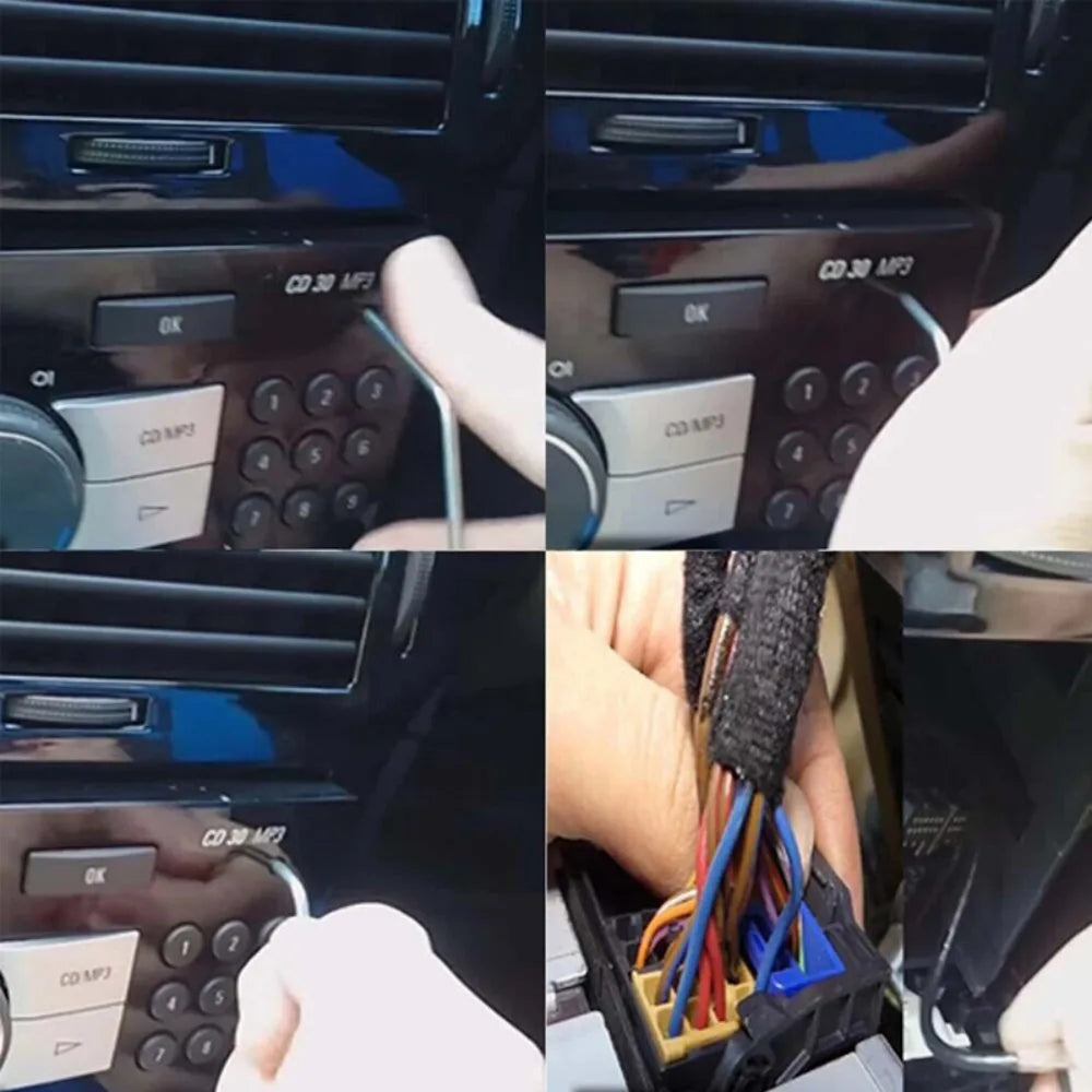 38-Piece Car Radio Removal Tool Set, Stainless Steel Release Keys – Stereo Head Unit Extraction Kit