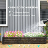 Outsunny 180 x 90cm Galvanised Steel Raised Planter
