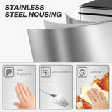 HOMCOM 40L Sensor Bin with Soft-Close Lid – Stainless Steel Touchless Motion Sensor Kitchen Bin, Silver