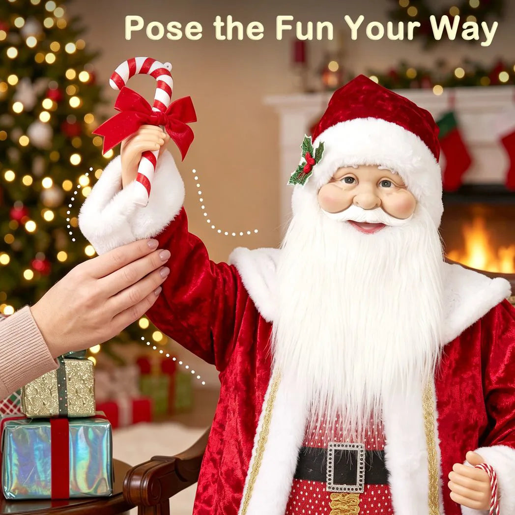 HOMCOM 120cm Life Size Singing Dancing Santa Claus