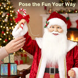HOMCOM 120cm Life Size Singing Dancing Santa Claus