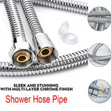 Shower Hose 3m Chrome | Shower Hose Flexible | Hose for Shower Stainless Steel