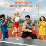 SPORTNOW Portable Table Tennis Set with 4 Bats, 8 3-Star Balls & Padded Carry Case – Indoor & Outdoor Ping Pong