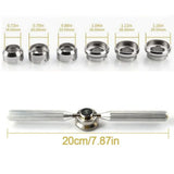 Watch Case Back Opener Tool Set with Wrench & 6 Grooved Rings, 18.5-29.5mm – Watch Repair Kit for Rolex, Tudor