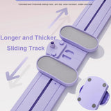 5-in-1 Folding Ski Machine & Hip Leg Exerciser with Counter & Tension Ropes – Home Core Trainer, Purple