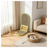 L-Shaped Cat Scratcher Board with Bell Ball Toys – Thickened Double-Sided Scratching Pad and Lounge Bed