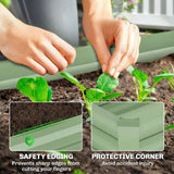Outsunny Set of Two 100 x 60cm Steel Planter Boxes – Light Green