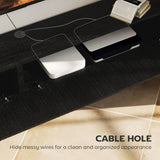 HOMCOM 180cm Floating TV Stand, Wall-Mounted Unit with Cable Hole, Fits up to 72" TV – Black