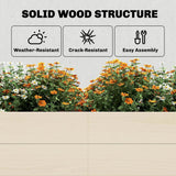 Outsunny Extra Large 620L Wooden Raised Garden Bed with Open Bottom, 180 x 120 x 30 cm