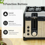 HOMCOM Textured Kettle and 4-Slice Toaster Set, 1.7L 3000W Rapid Boil Kettle – Kitchen Set, Black