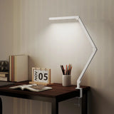 HOMCOM LED Desk Lamp with Clamp & Swing Arm, 2 Colour Modes, 5 Brightness Levels – Study Task Light, White