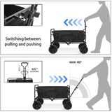 Heavy Duty Foldable Garden Trolley Cart Wagon with Telescopic Handle, 150kg – Beach, Camping and Festival Trolley