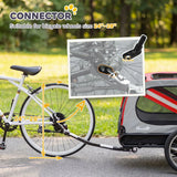 PawHut 2-in-1 Dog Bike Trailer and Pet Stroller with Reflectors & Flag – Foldable Pet Carrier, Red