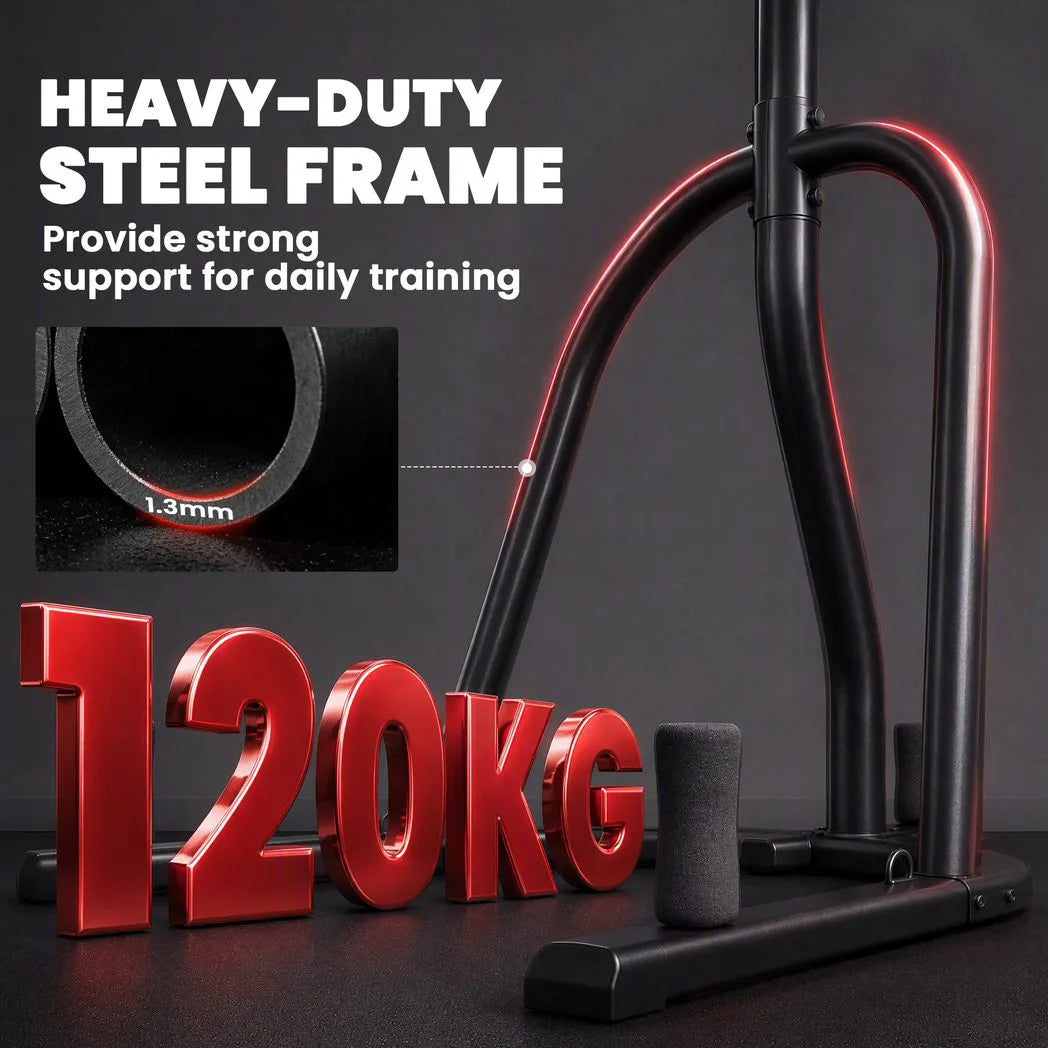 SPORTNOW Freestanding Punching Bag with Stand, 20kg Heavy Bag & Weight Plate Holders – Home Boxing Set, Red