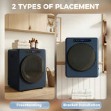 HOMCOM 5kg Compact Vented Tumble Dryer, 1000W with Anti-Crease Reverse Action and ECO Mode – Blue