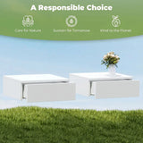HOMCOM Set of 2 Floating Bedside Tables with High Gloss Finish and Storage Drawer – Wall-Mounted, White