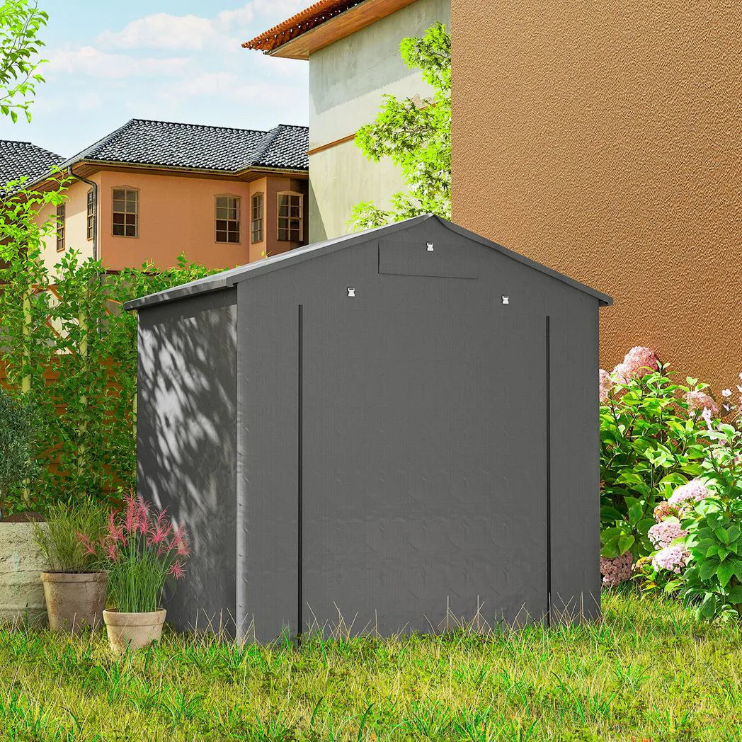 Outsunny 6 x 4ft Outdoor Storage Shed with Vent and Roll-Up Zipper Door – Waterproof Bike Tent