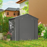 Outsunny 6 x 4ft Outdoor Storage Shed with Vent and Roll-Up Zipper Door – Waterproof Bike Tent