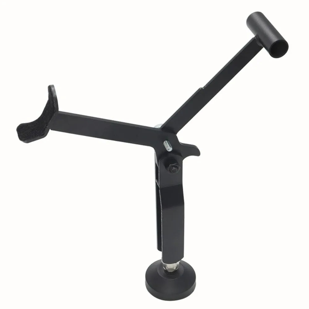 Portable Motorcycle Wheel Lift Stand for Front and Rear Wheels – Foldable Lever Design, Black