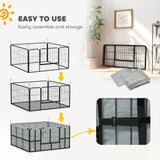 PawHut Steel Dog Whelping Box with Whelping Pad – Puppy Pen for Small and Medium Dogs, 122 x 122 x 60cm