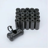1100 Biodegradable Dog Poo Bags with Bone-Shaped Dispenser – 55 Rolls, Leak-Proof Pet Waste Bags, Black