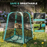 PawHut 3-Tier Portable Cat Tent with Multiple Doors, Carry Bag and Breathable Mesh – Indoor and Outdoor Cat House