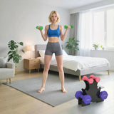 SPORTNOW Hex Dumbbells Set with Rack, 2 x 1kg, 2 x 3kg, 2 x 5kg – Home Gym Hand Weights for Strength Training