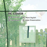 Outsunny Walk-In Polytunnel Greenhouse with Sandbags, 2 Zipped Doors & Mesh Windows, 1.8 x 1.8 x 2 m, Green