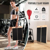 Wooden Slant Board Calf Stretcher with Adjustable Angle – Foldable Incline Board for Stretching, Yoga & Workouts