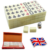 Mini Chinese Mahjong Set with 146 Tiles & Case Box – Traditional Travel Mah-Jong Game for Family Gatherings