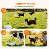 PawHut Automatic Dog Ball Launcher with 5 ETPU Balls, 3 Distance Settings – Indoor and Outdoor Fetch, Green