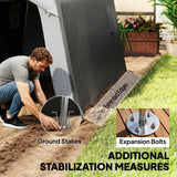 Outsunny 1.8 x 2.4m Waterproof Garden Storage Shed Tent – Portable Shelter for Motorbikes, Bikes and Garden Tools